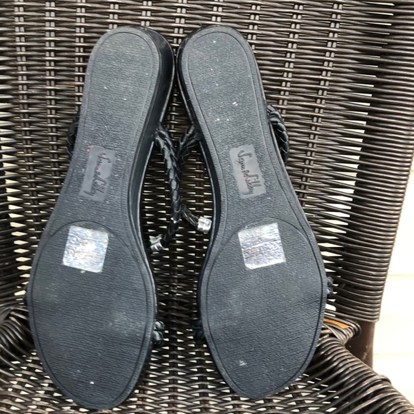 Sam & Libby women’s black&silver slip on sandals - Picture 5 of 8